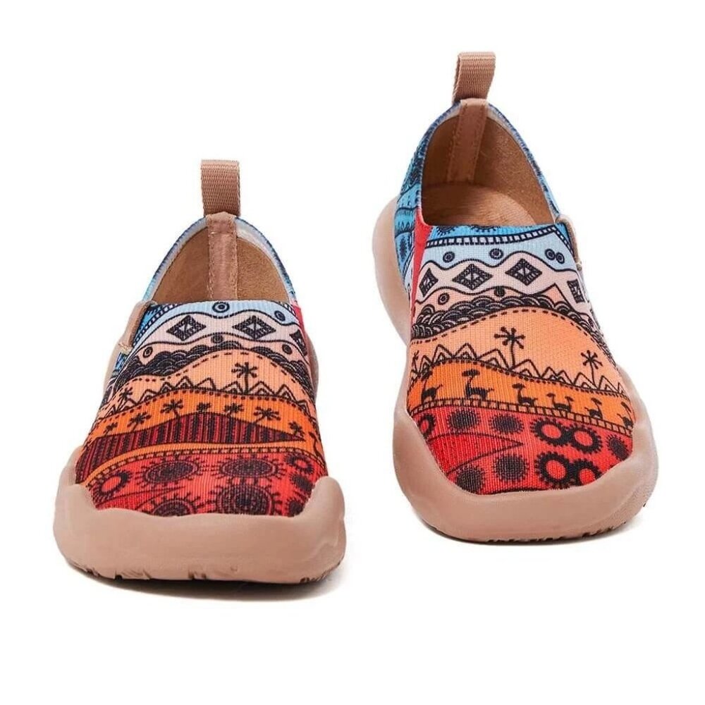 UIN Kid's Walking Shoes Knitted Casual Sneakers (Africa In My Eyes)NewNoBox